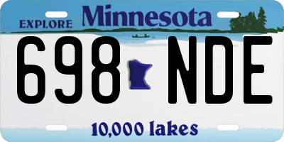 MN license plate 698NDE