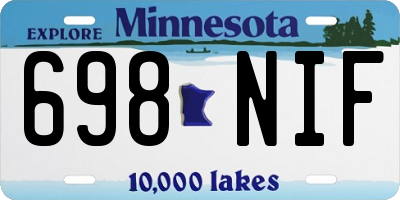 MN license plate 698NIF