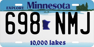 MN license plate 698NMJ