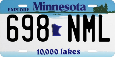 MN license plate 698NML