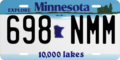 MN license plate 698NMM