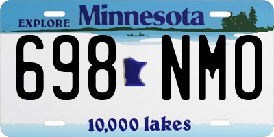 MN license plate 698NMO