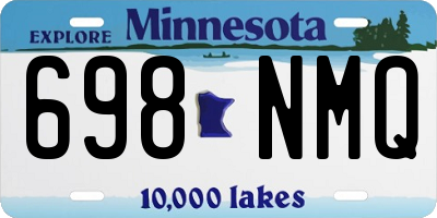 MN license plate 698NMQ