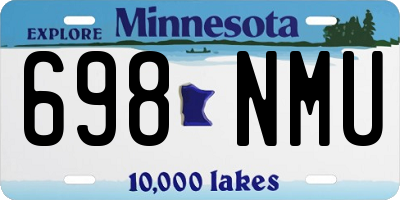 MN license plate 698NMU