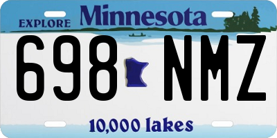 MN license plate 698NMZ