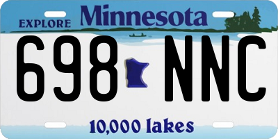 MN license plate 698NNC