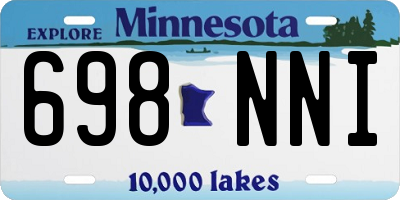 MN license plate 698NNI