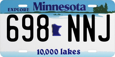 MN license plate 698NNJ
