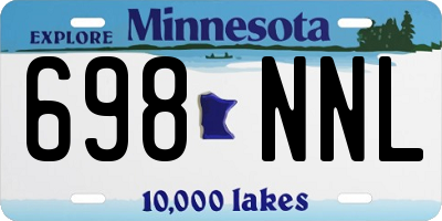 MN license plate 698NNL