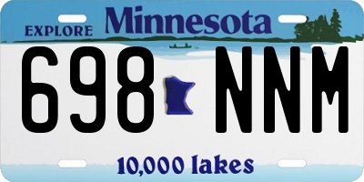 MN license plate 698NNM