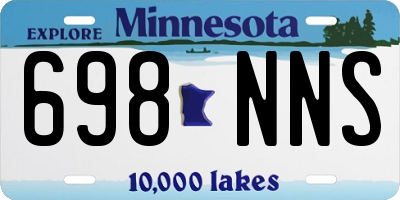 MN license plate 698NNS