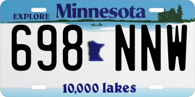 MN license plate 698NNW