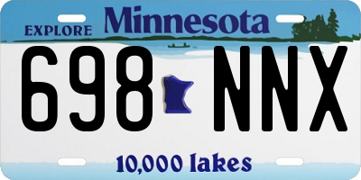 MN license plate 698NNX