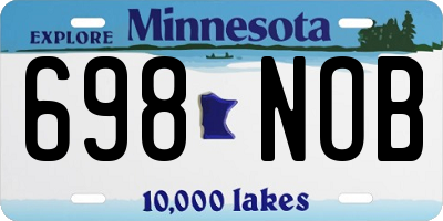 MN license plate 698NOB