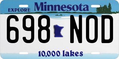 MN license plate 698NOD
