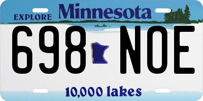 MN license plate 698NOE