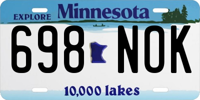 MN license plate 698NOK
