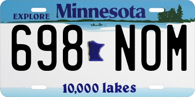 MN license plate 698NOM