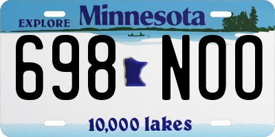 MN license plate 698NOO