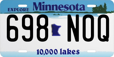 MN license plate 698NOQ