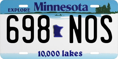 MN license plate 698NOS