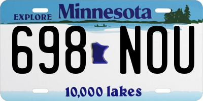 MN license plate 698NOU