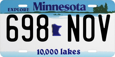 MN license plate 698NOV