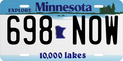MN license plate 698NOW