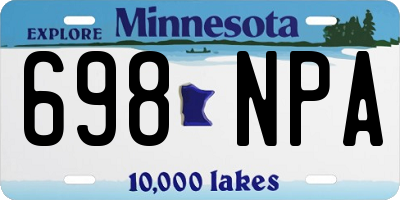 MN license plate 698NPA