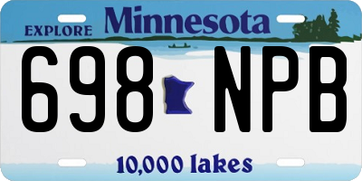MN license plate 698NPB