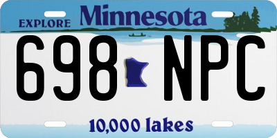 MN license plate 698NPC