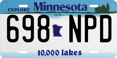 MN license plate 698NPD