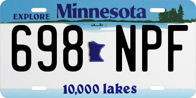MN license plate 698NPF