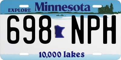 MN license plate 698NPH