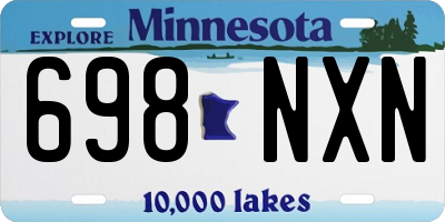 MN license plate 698NXN