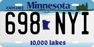 MN license plate 698NYI