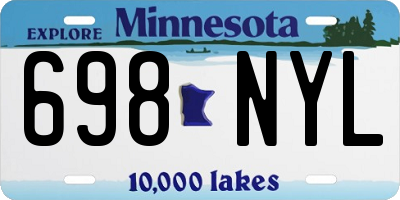 MN license plate 698NYL
