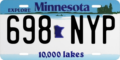 MN license plate 698NYP
