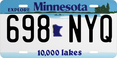 MN license plate 698NYQ