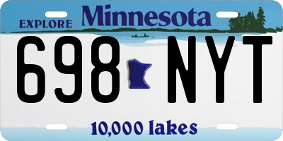 MN license plate 698NYT