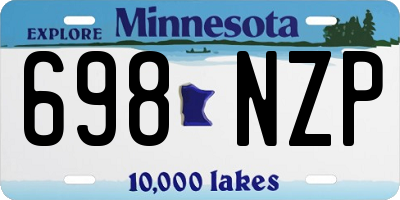 MN license plate 698NZP