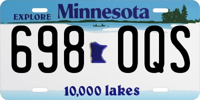 MN license plate 698OQS