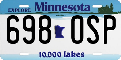 MN license plate 698OSP