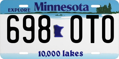 MN license plate 698OTO