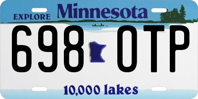 MN license plate 698OTP