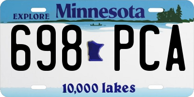 MN license plate 698PCA