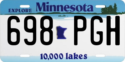 MN license plate 698PGH