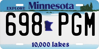 MN license plate 698PGM