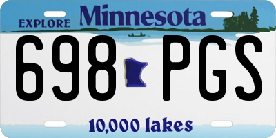 MN license plate 698PGS