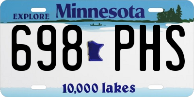 MN license plate 698PHS